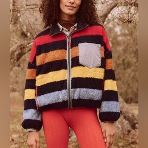 THE GREAT. Multicolor Striped Jacket